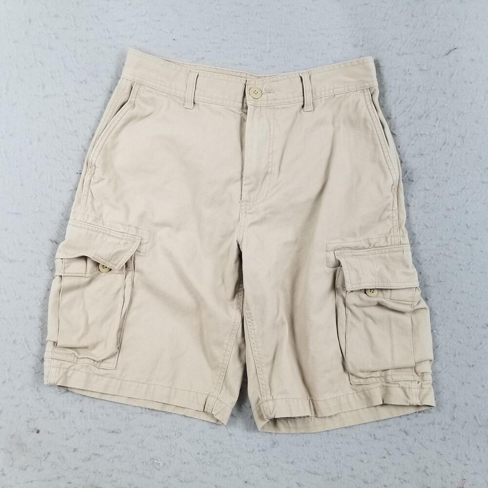 Urban Pipeline Cargo Shorts Mens 30 Tan Khaki Cotton Cargo Pockets Flat Front‎